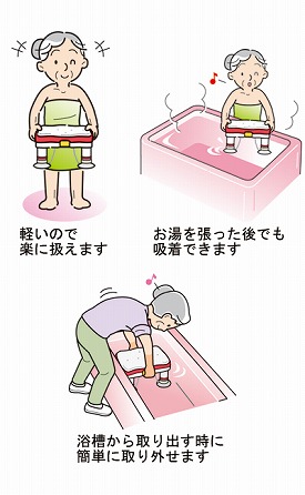 安寿 高さ調節付浴槽台R“かるぴったん”ミニ すべり止めシートタイプ